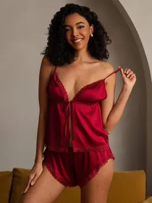 19Momme Zijde Spaghetti bandjes Cami-Short Set