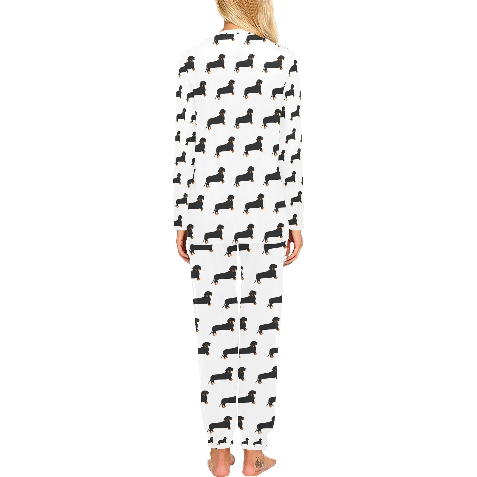 2 Piece Dachshund Long Tee Pajama Set