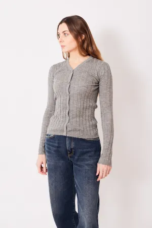 6397 Wide Rib Cardigan