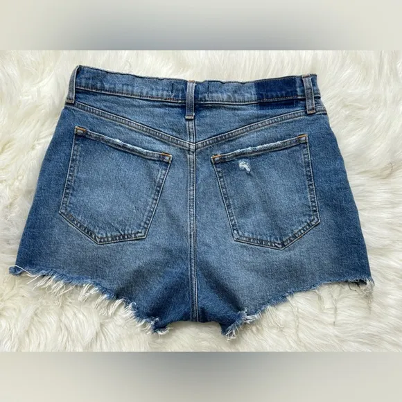 Abercrombie &amp; Fitch Curve Love The Cutoff Mom Denim Jean Shorts