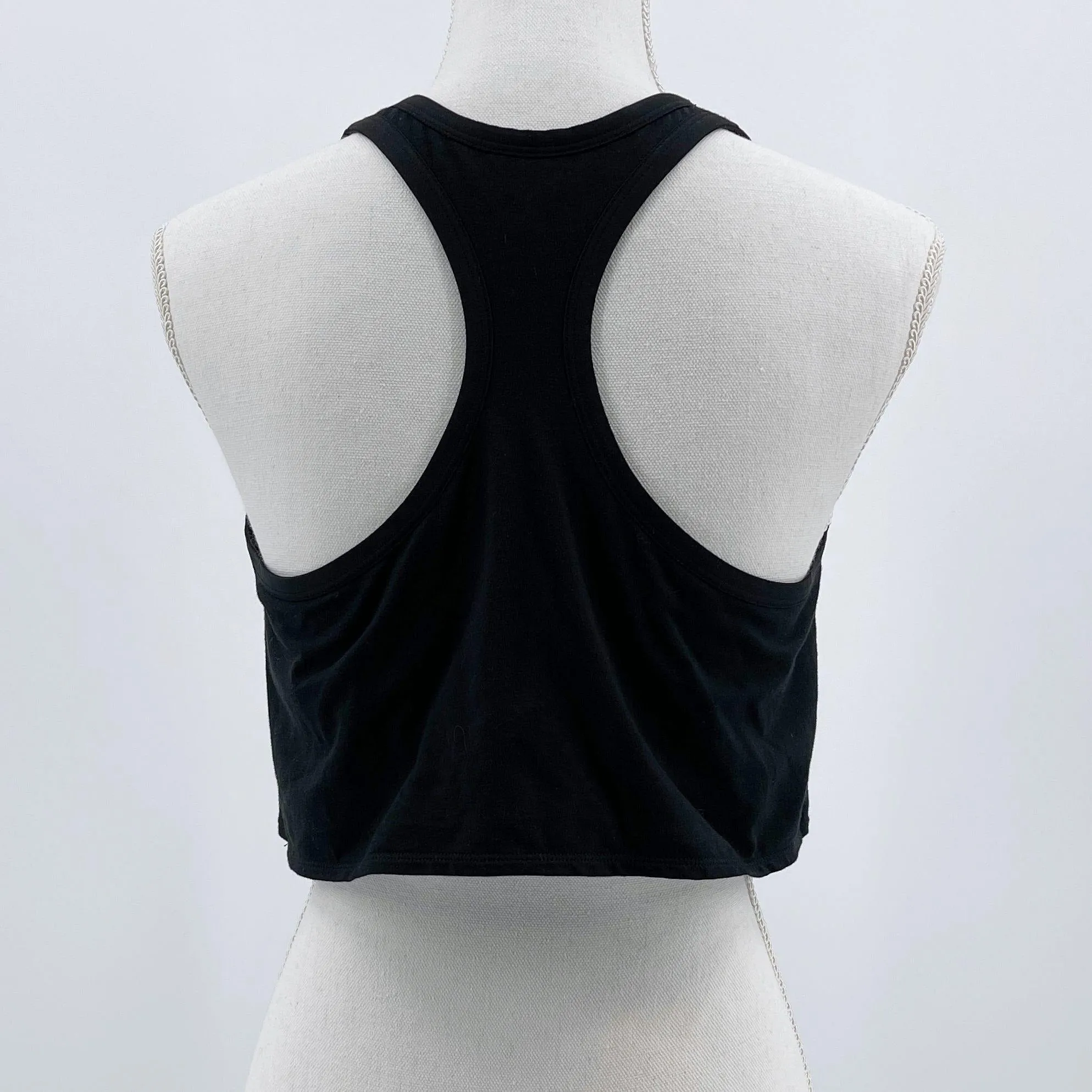 Aerie Black Chill Twist Knot High Neck Crop Top