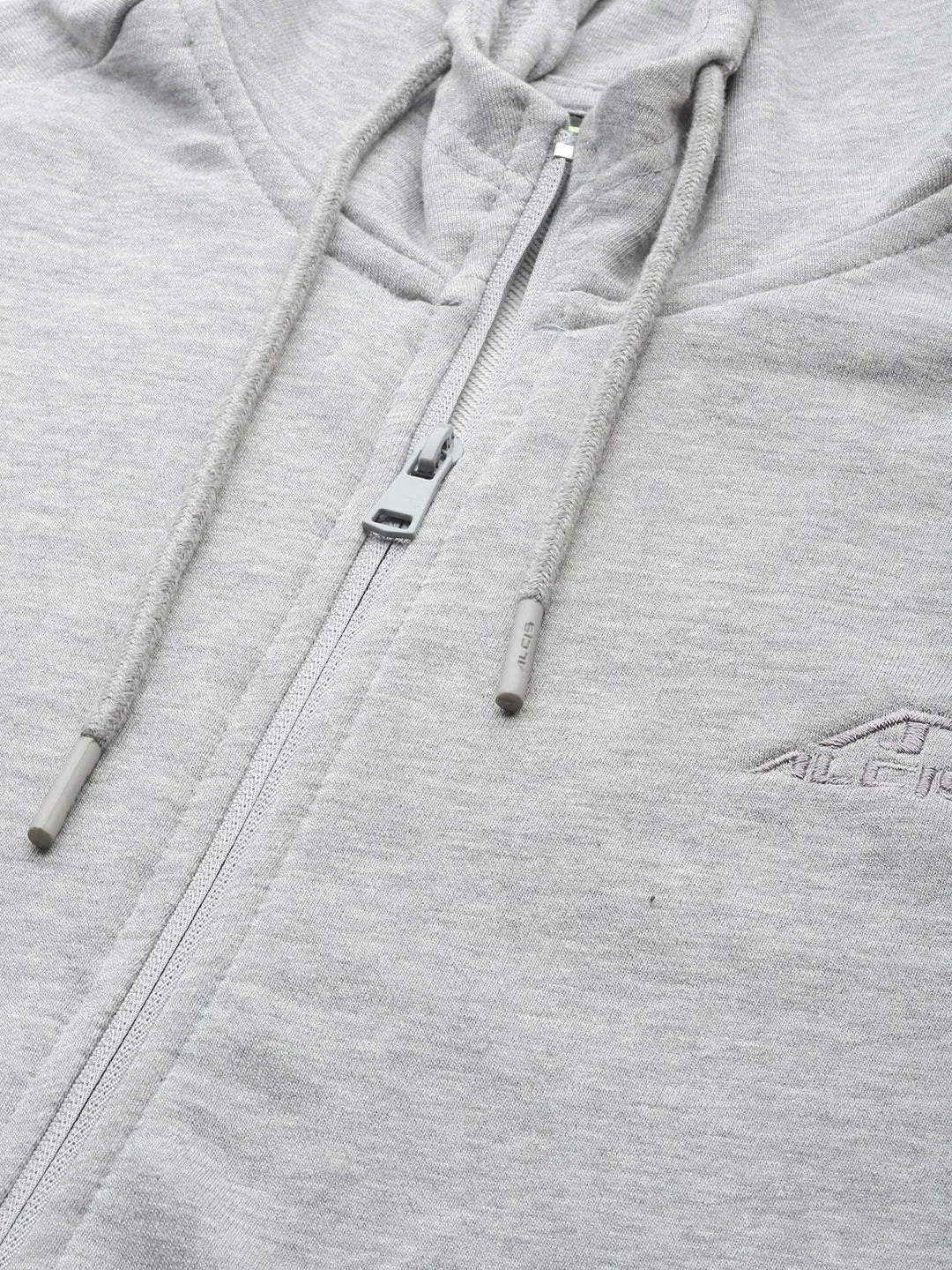 Alcis Men Solid Grey Melange Sweatshirts