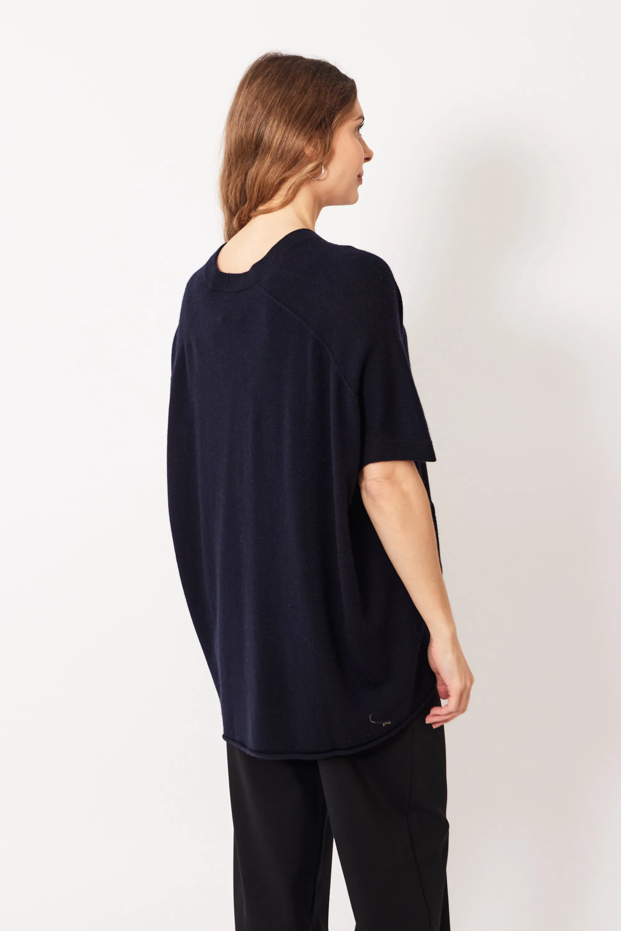 Allude Oversized Drop Sleeve V Vest