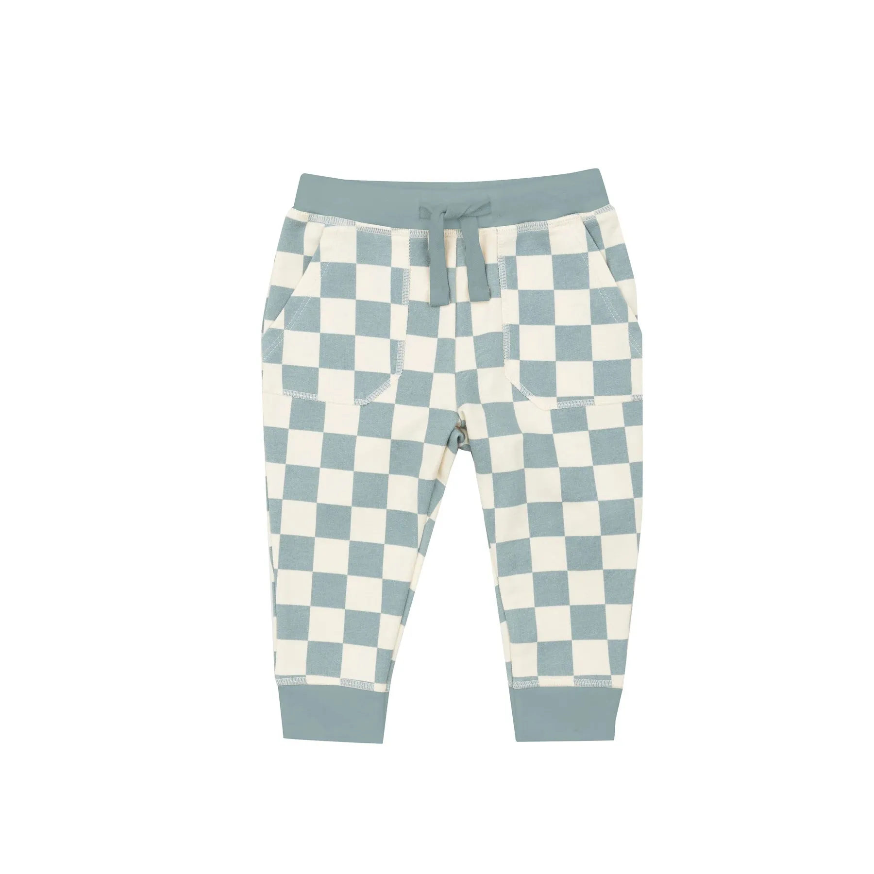 Angel Dear- Hoodie And Jogger - Checkerboard Gray Mist