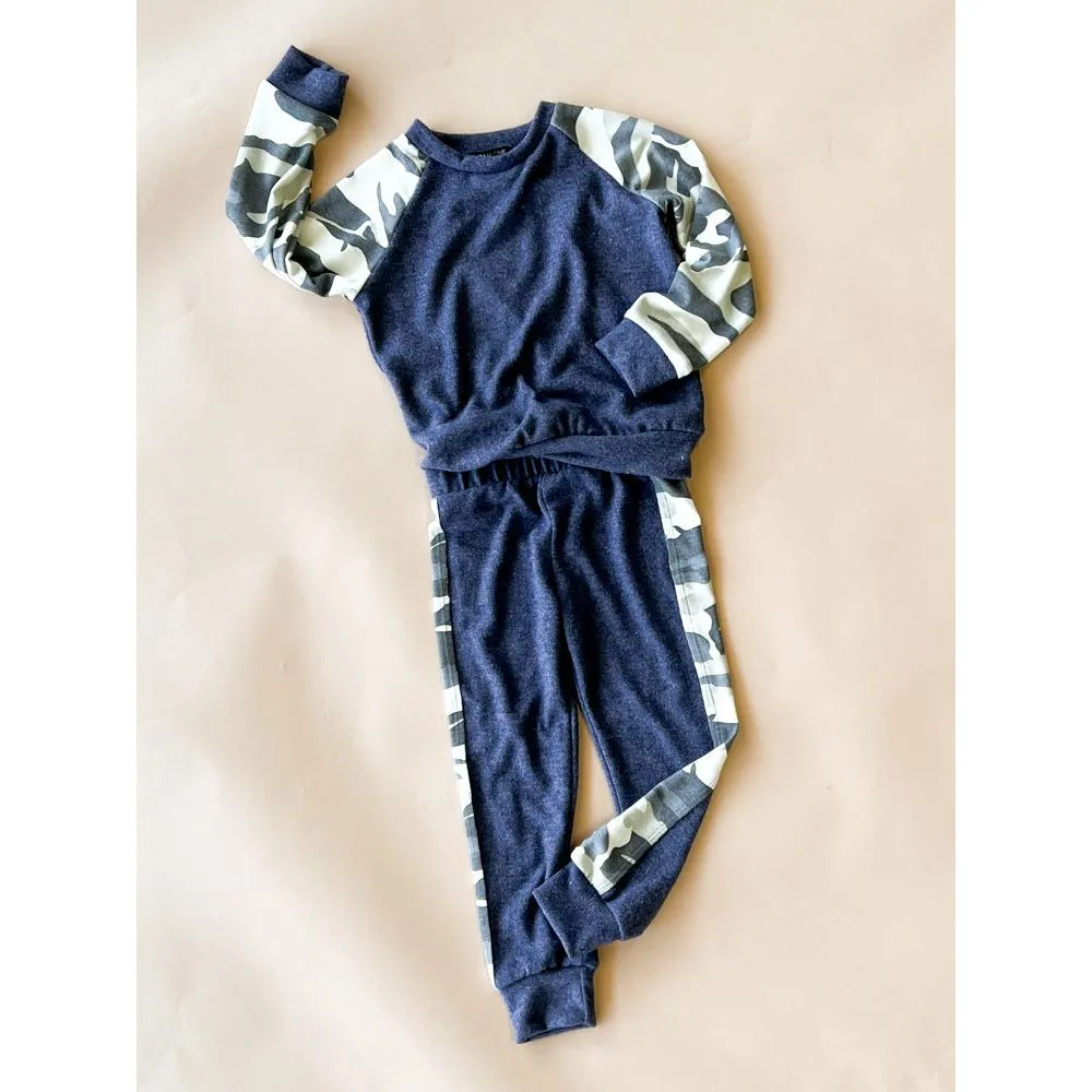 Archie top | Navy Faux cashmere