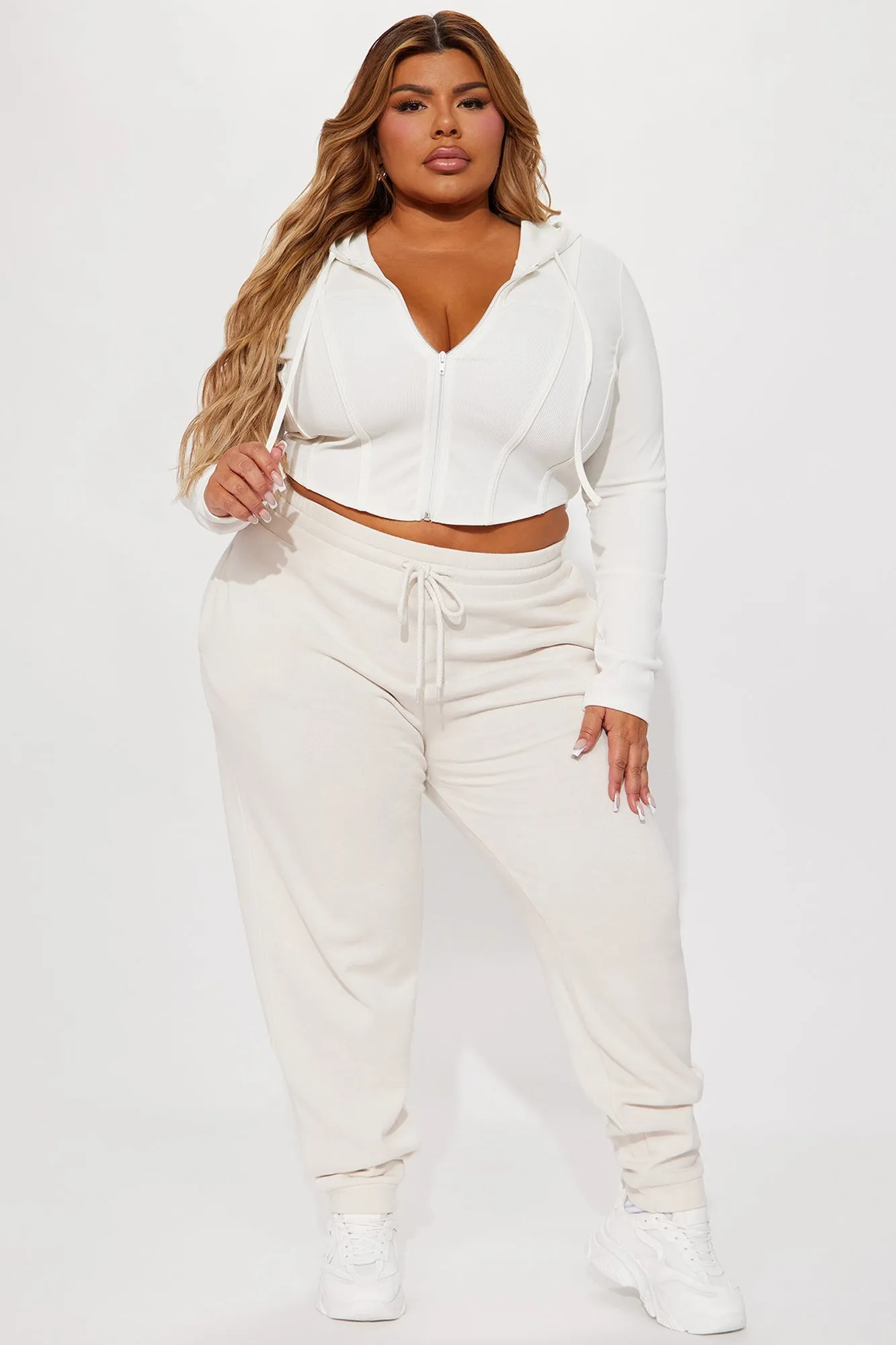 At Your Best Lounge Hoodie - White