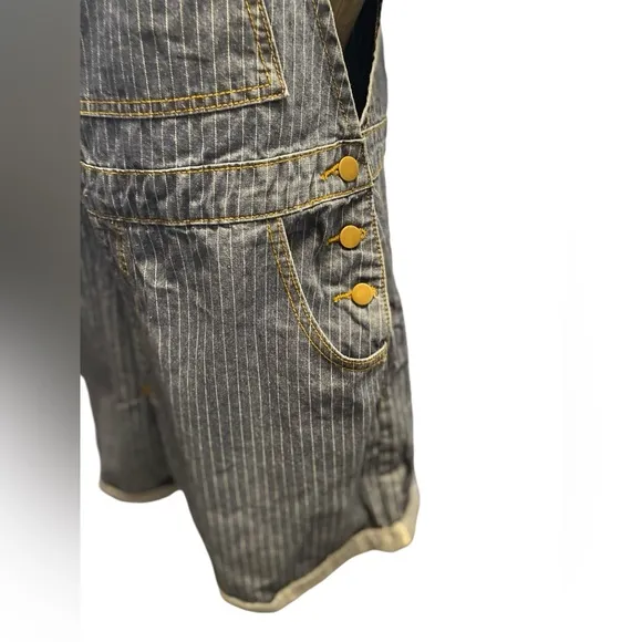 Authentic NWOT Princess Polly Kacey Overalls Mid Blue Pin Stripes