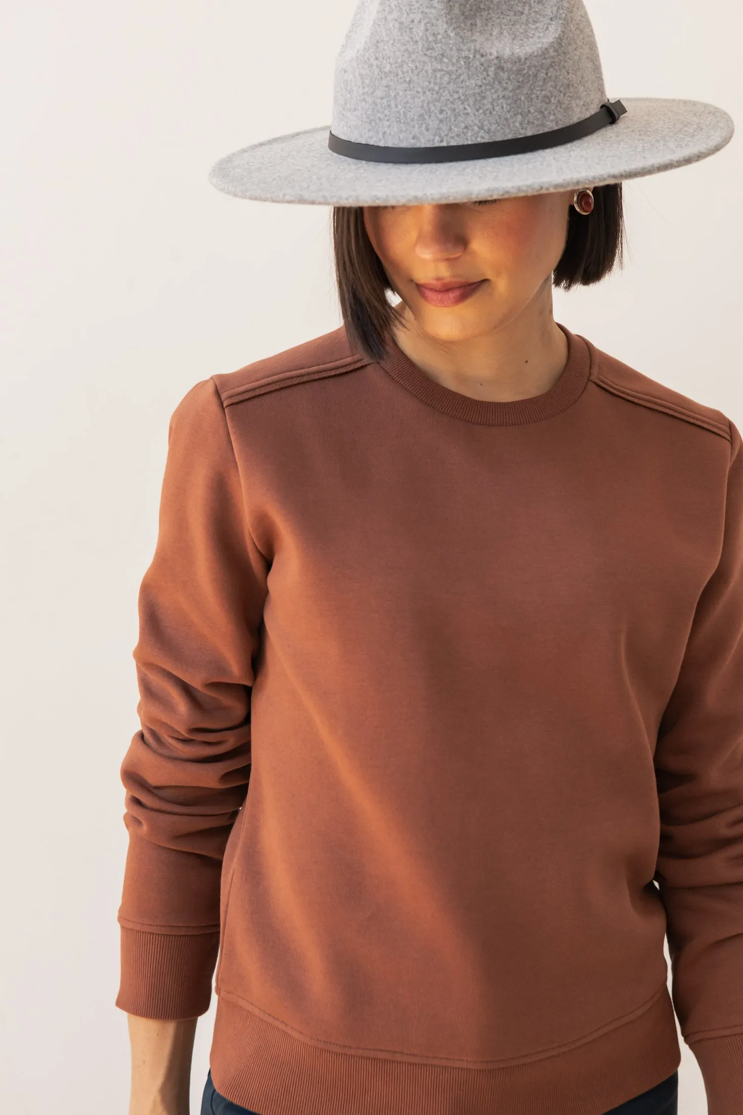 Bailey Crew Sweatshirt / Burnt Umber