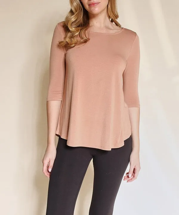 BAMBOO boatneck tee
