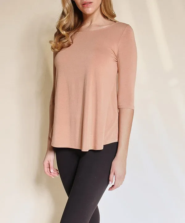 BAMBOO boatneck tee