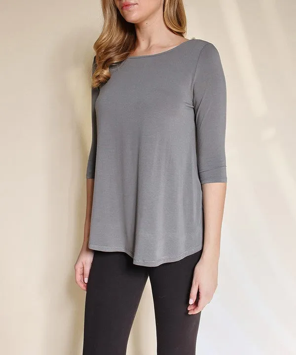 BAMBOO boatneck tee