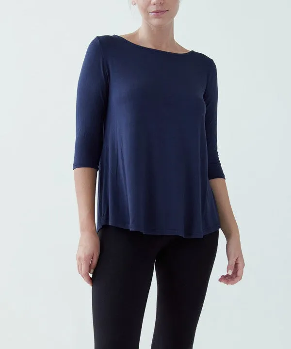 BAMBOO boatneck tee