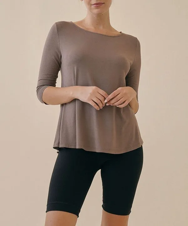 BAMBOO boatneck tee