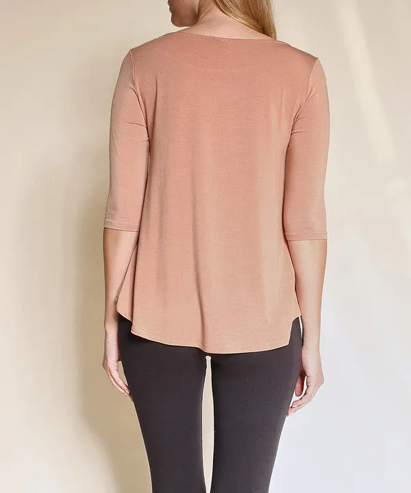 BAMBOO boatneck tee