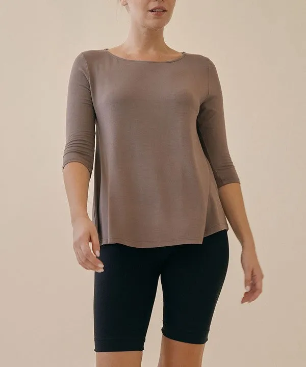 BAMBOO boatneck tee
