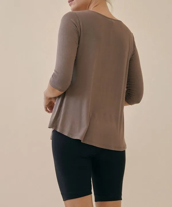 BAMBOO boatneck tee