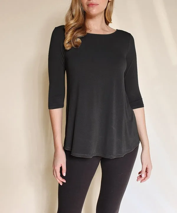 BAMBOO boatneck tee