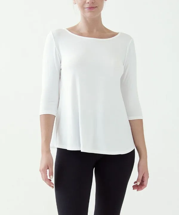 BAMBOO boatneck tee