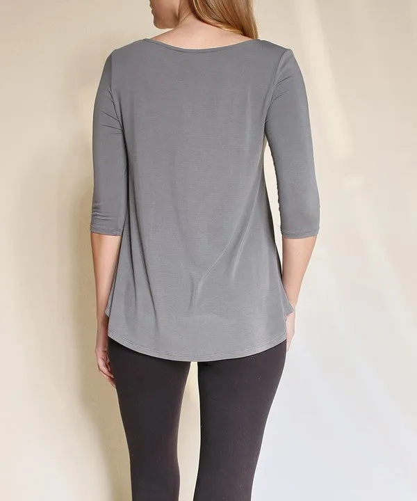 BAMBOO boatneck tee