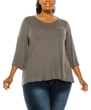 BAMBOO CURVE flare sleeve tee