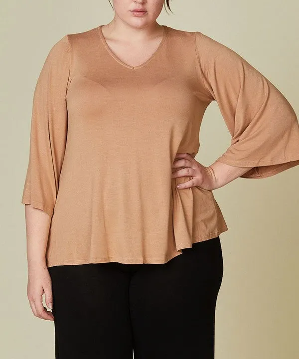 BAMBOO CURVE flare sleeve tee