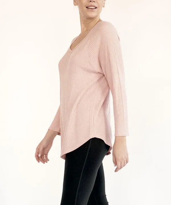 BAMBOO waffle loose fit top