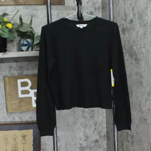 BB Dakota Womens Cozy Soft Brushed Ribbed Lounge Shirt Top CM37362W Black M