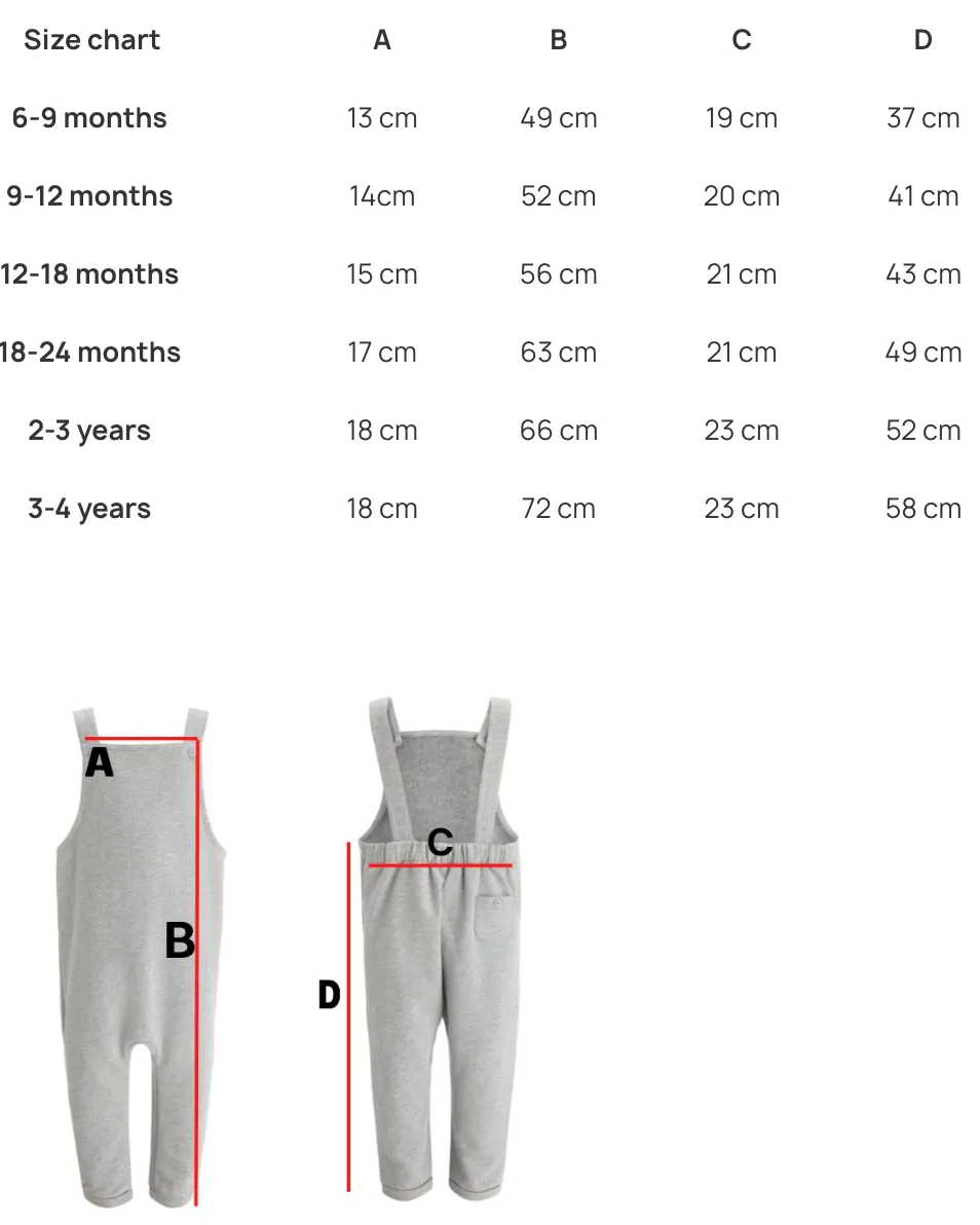 Bear Birthday Dungarees - Embroidered