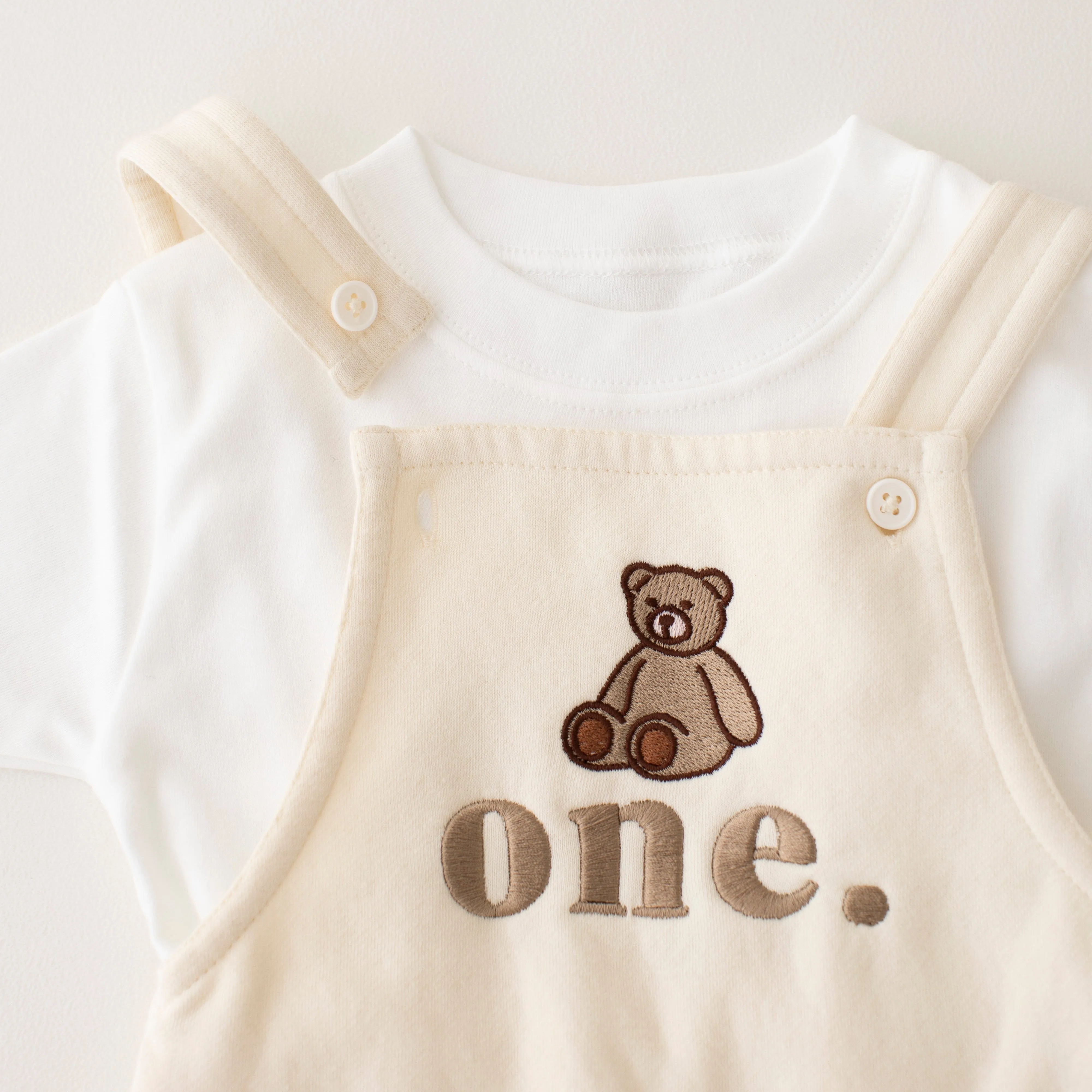 Bear Birthday Dungarees - Embroidered