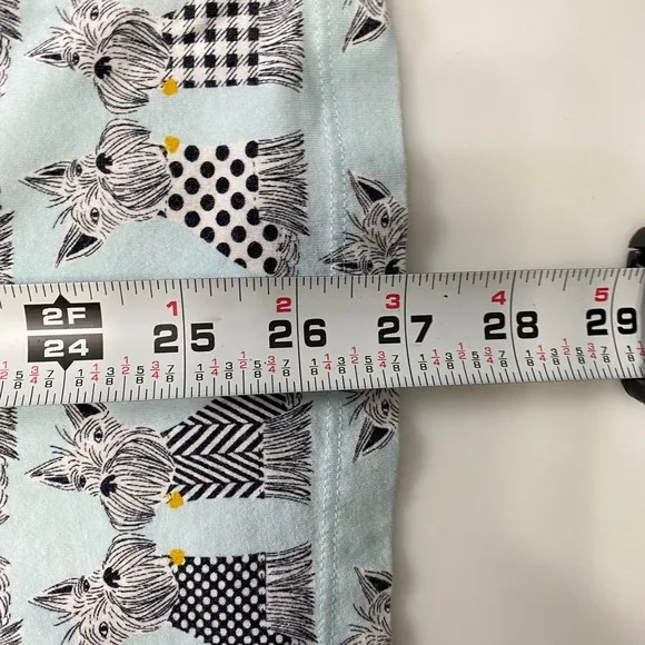Bed Head Womens Organic Cotton Scottie Dog Pajama Set XL Long Sleeve Shirt Pants