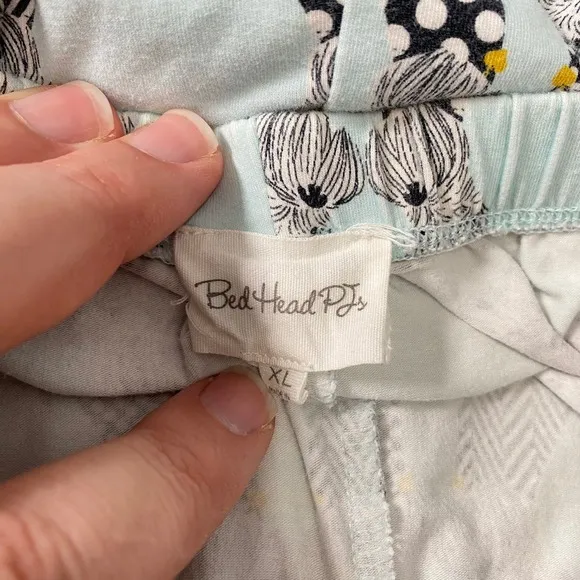 Bed Head Womens Organic Cotton Scottie Dog Pajama Set XL Long Sleeve Shirt Pants