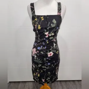 Black denim, overalls, Level 99 floral Amelia dress
