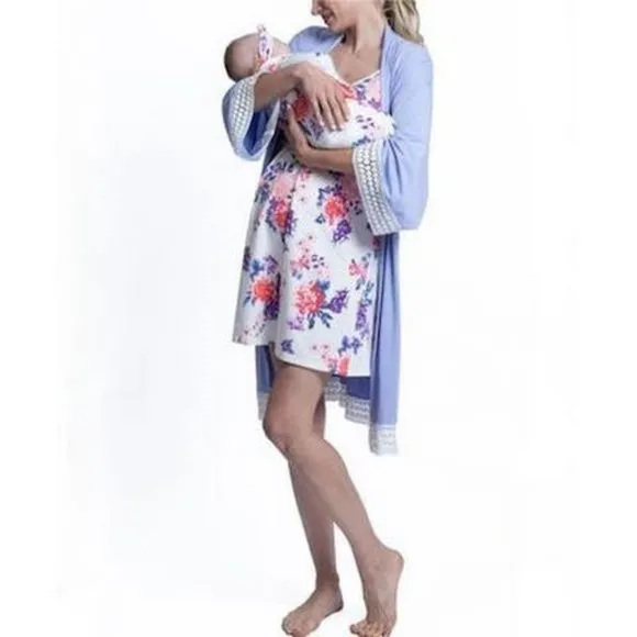 𝅺Blooming Women by Angel 4 Piece Robe and Matching Baby Set, Size XL