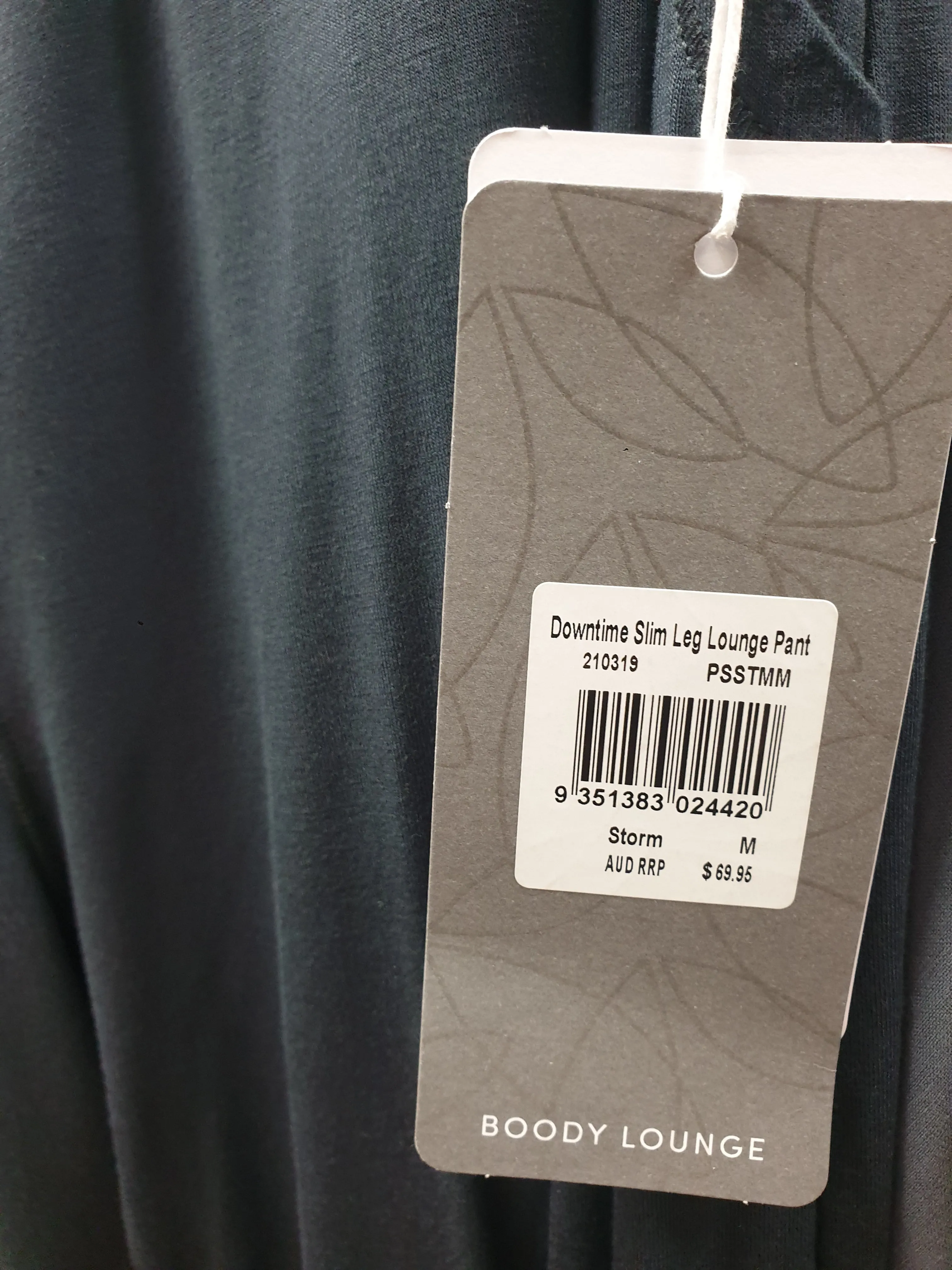 Boody grey downtime slim leg lounge pants size M