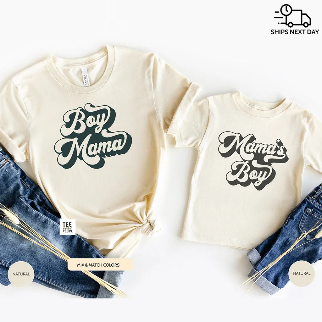 Boy mama and Mama's boy, Retro Matching mom and son t-shirts, Mom of boys gift, Hippie Mama Shirt, New mom gift, Mother's Day gift | Unisex