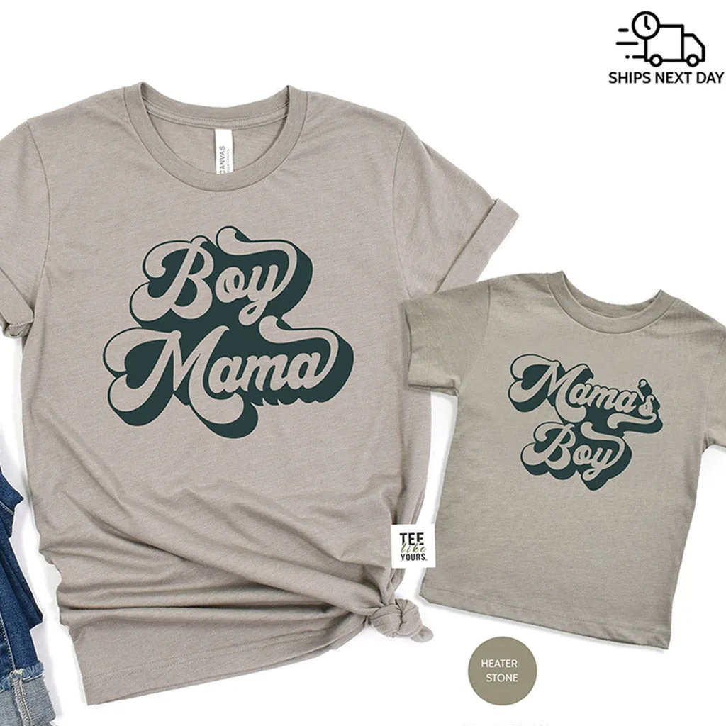 Boy mama and Mama's boy, Retro Matching mom and son t-shirts, Mom of boys gift, Hippie Mama Shirt, New mom gift, Mother's Day gift | Unisex