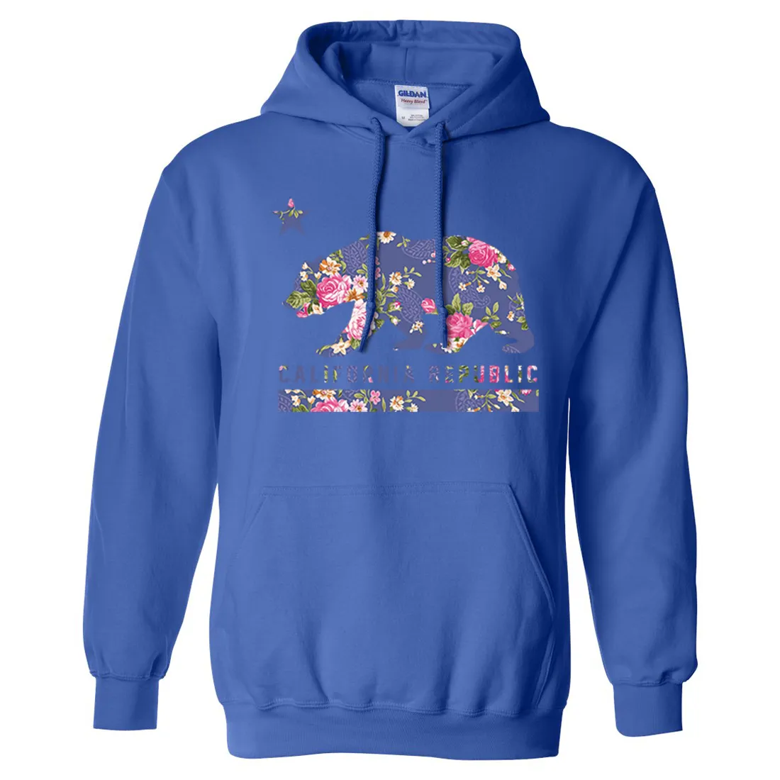 California Republic Paisley Flower Bear Sweatshirt Hoodie