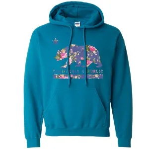 California Republic Paisley Flower Bear Sweatshirt Hoodie