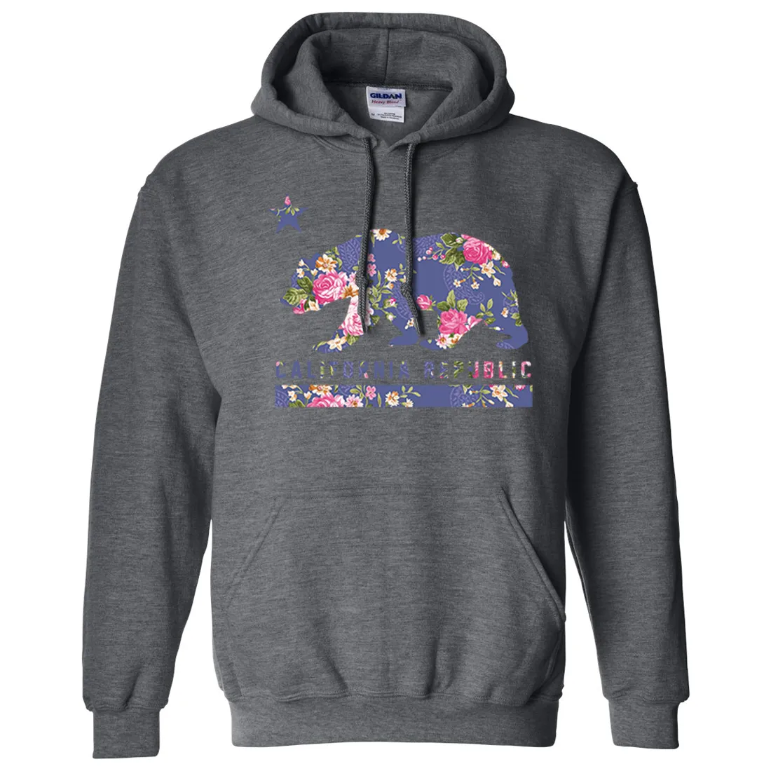 California Republic Paisley Flower Bear Sweatshirt Hoodie