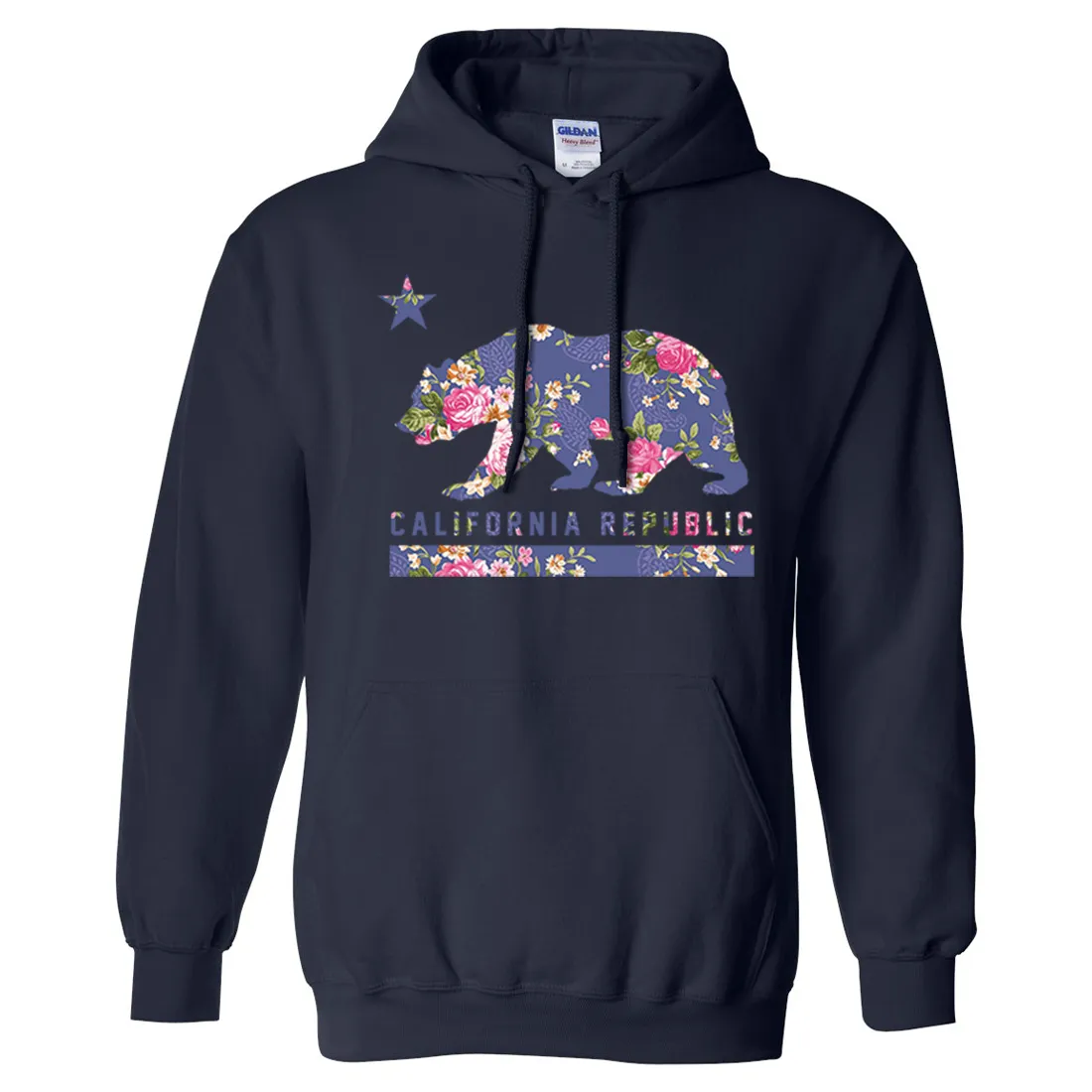 California Republic Paisley Flower Bear Sweatshirt Hoodie