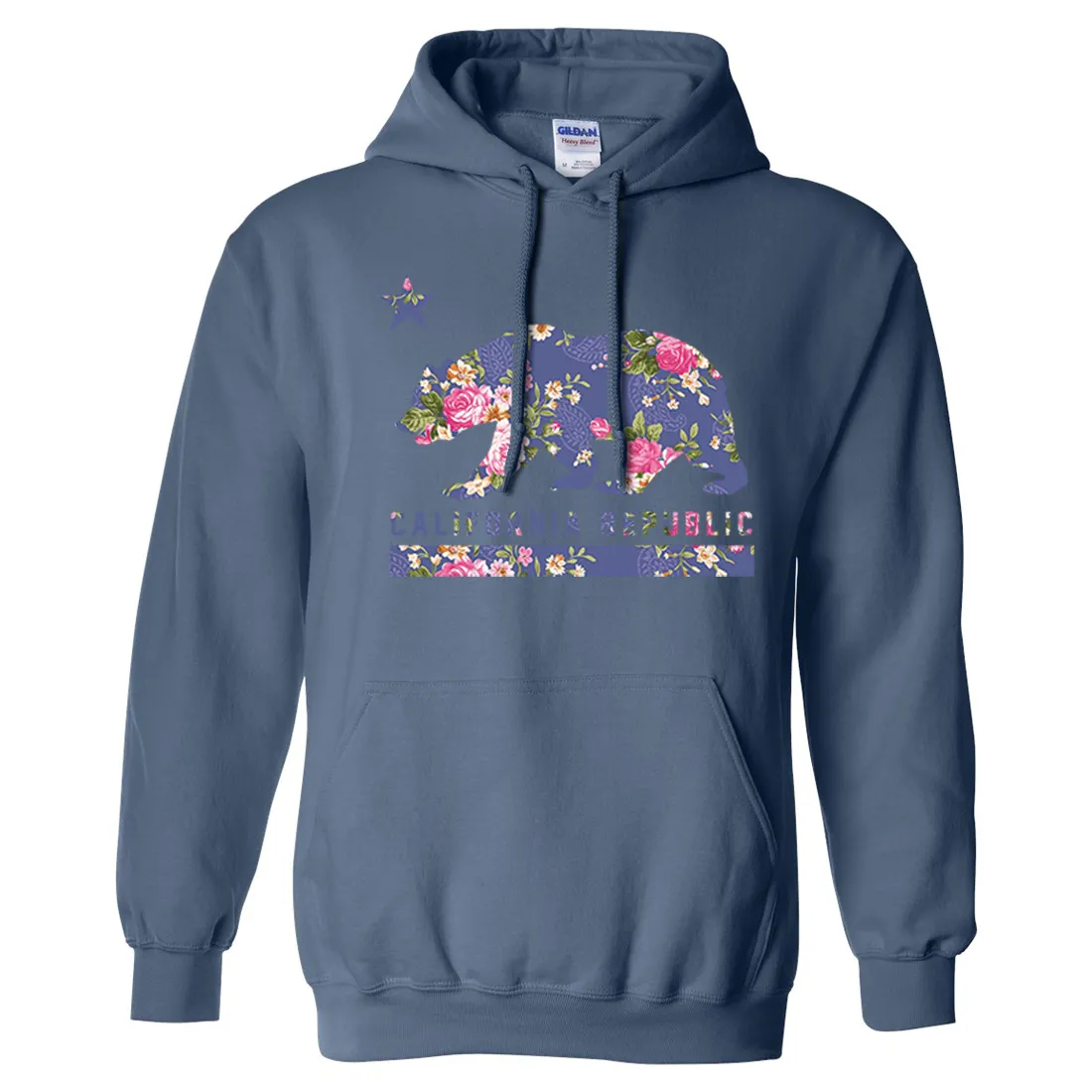 California Republic Paisley Flower Bear Sweatshirt Hoodie