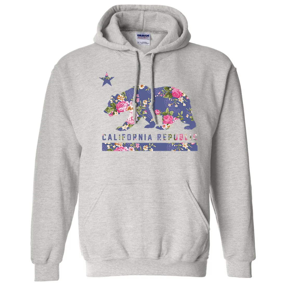 California Republic Paisley Flower Bear Sweatshirt Hoodie