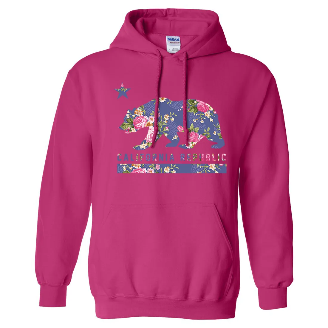 California Republic Paisley Flower Bear Sweatshirt Hoodie