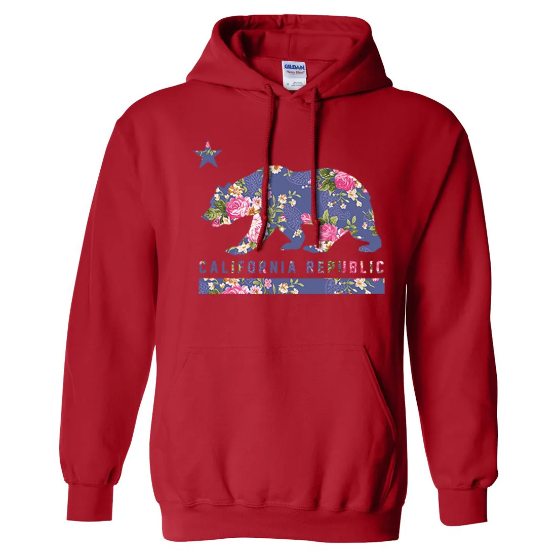 California Republic Paisley Flower Bear Sweatshirt Hoodie
