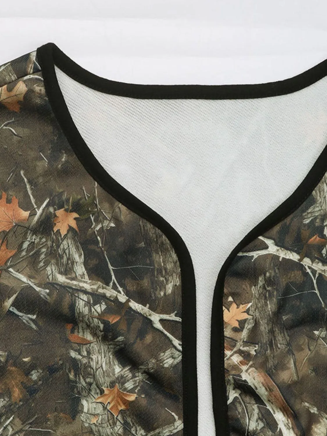 Camouflage Open Front Long Sleeve Jacket