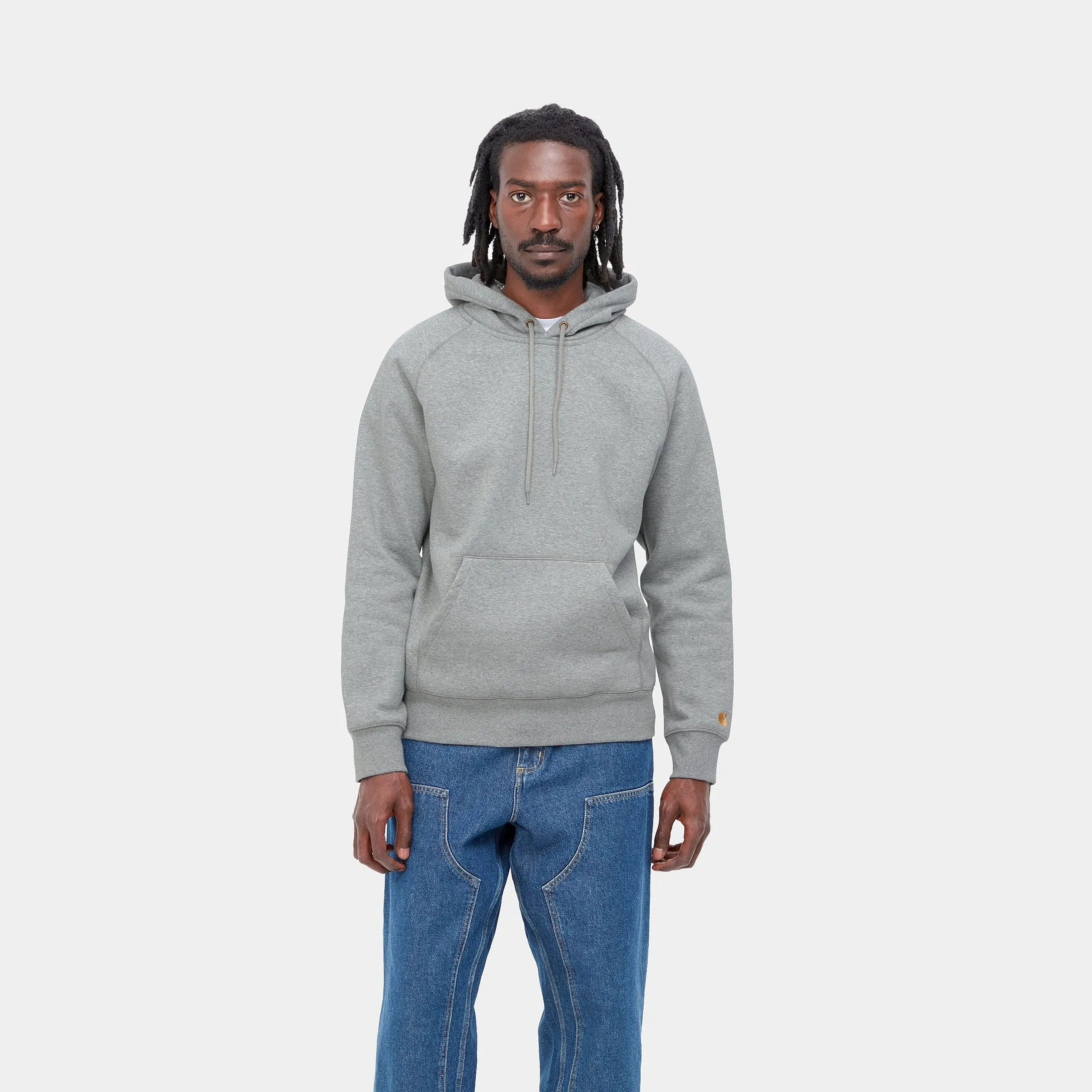 Carhartt WIP Hooded Chase Sweatshirt - Grey Heather