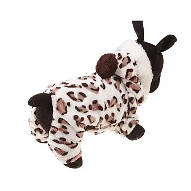 Cat Dog Hoodie Jumpsuit Pajamas Winter Dog Clothes Black Pink Costume  Polar Fleece Polka Dot Casual / Daily S M L XL XXL