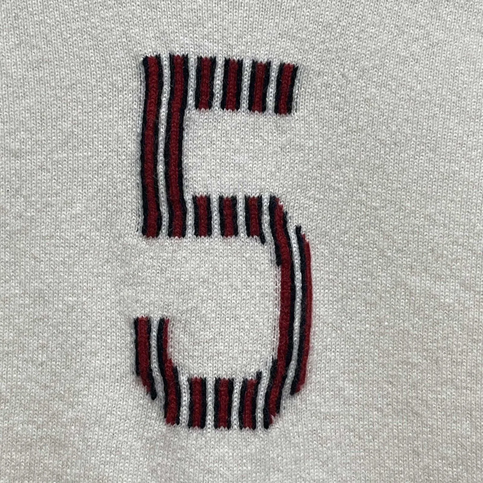 Chanel 19 No. 5 Logo Pullover Sweater Ivory NavyWhite Excellent 34 US 2