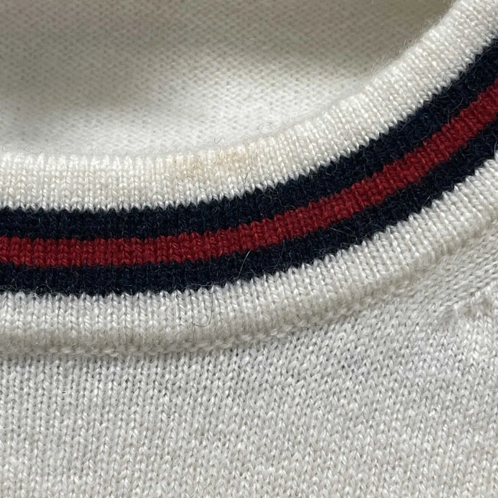 Chanel 19 No. 5 Logo Pullover Sweater Ivory NavyWhite Excellent 34 US 2