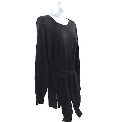 Chanel - 2016 Fall/Winter 2 16K Cashmere Silk Tie Waist Pullover Sweater Size 8
